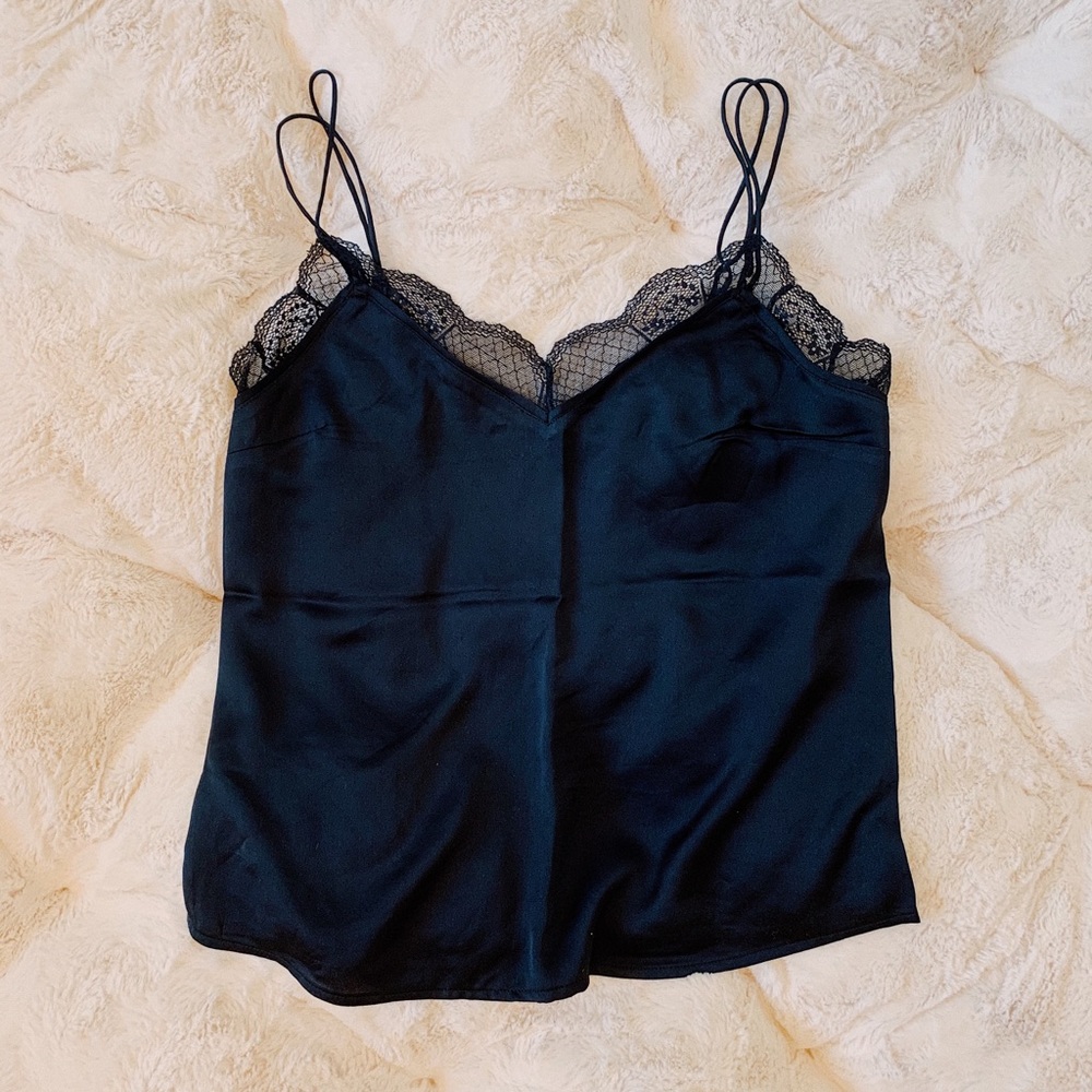 NWT Abercrombie Lace Trim Double Strap Cami